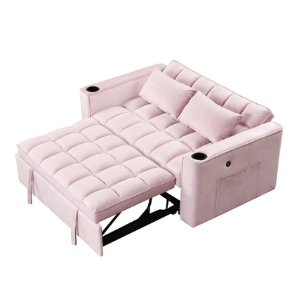 Canapé-lit multifonction Roomfitters 58 4-1 avec porte-gobelet et port USB pour salon ou appartement