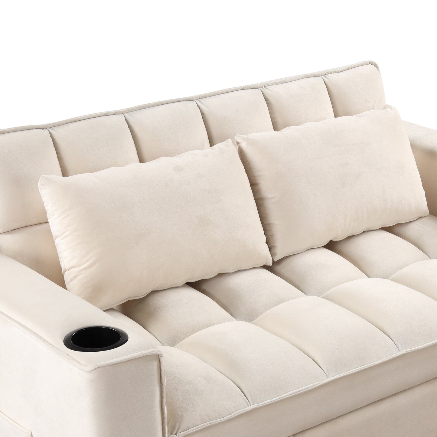 Canapé-lit multifonction Roomfitters 58 4-1 avec porte-gobelet et port USB pour salon ou appartement