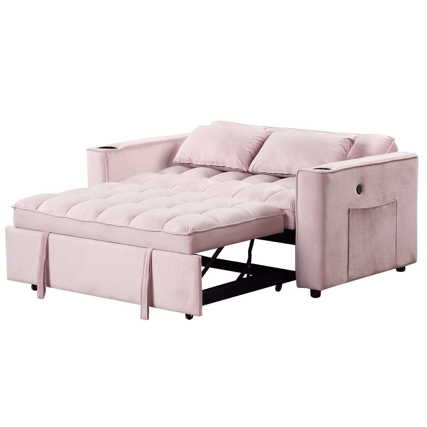 Canapé-lit multifonction Roomfitters 58 4-1 avec porte-gobelet et port USB pour salon ou appartement