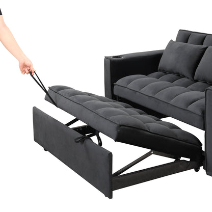 Canapé-lit multifonction Roomfitters 58 4-1 avec porte-gobelet et port USB pour salon ou appartement