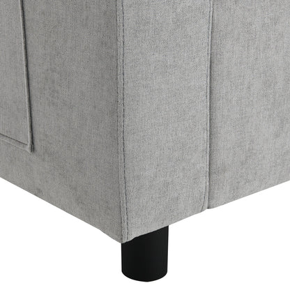 Canapé modulable en U 5 places en chenille Roomfitters 86,5, avec poches de rangement, coussins et 2 poufs