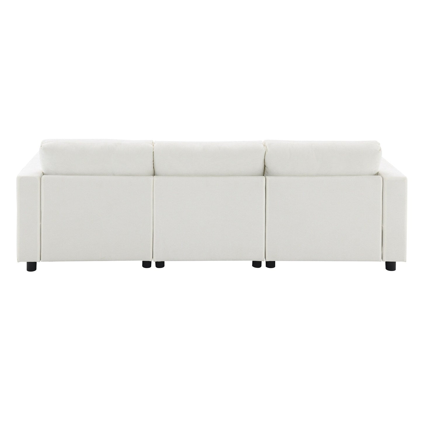 Canapé modulable en U 5 places en chenille Roomfitters 86,5, avec poches de rangement, coussins et 2 poufs