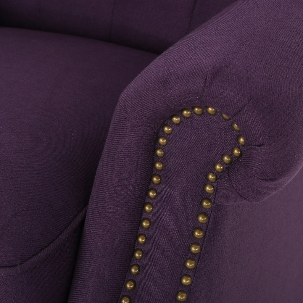 Fauteuil inclinable à dossier relevable avec accoudoirs roulés de Roomfitters, profitez d'un confort cocooning