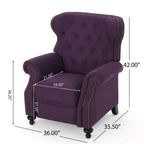 Fauteuil inclinable à dossier relevable avec accoudoirs roulés de Roomfitters, profitez d'un confort cocooning