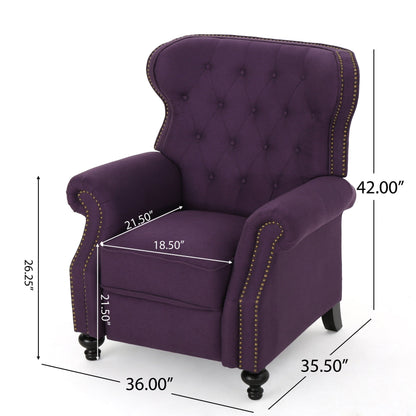 Fauteuil inclinable à dossier relevable avec accoudoirs roulés de Roomfitters, profitez d'un confort cocooning