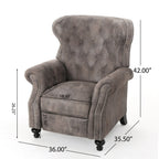 Fauteuil inclinable à dossier relevable avec accoudoirs roulés de Roomfitters, profitez d'un confort cocooning