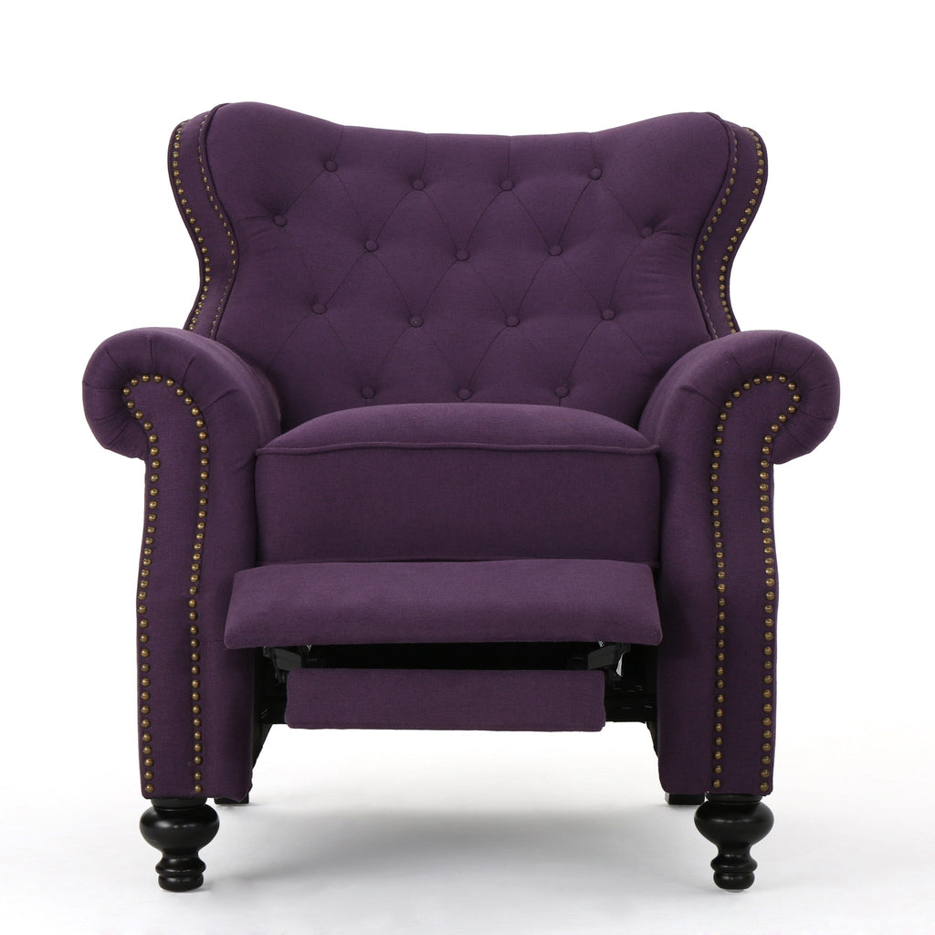 Fauteuil inclinable à dossier relevable avec accoudoirs roulés de Roomfitters, profitez d'un confort cocooning