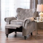 Fauteuil inclinable à dossier relevable avec accoudoirs roulés de Roomfitters, profitez d'un confort cocooning