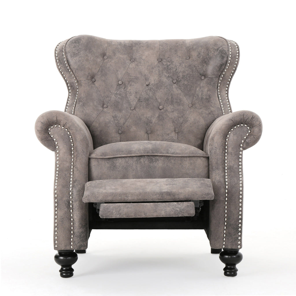 Fauteuil inclinable à dossier relevable avec accoudoirs roulés de Roomfitters, profitez d'un confort cocooning