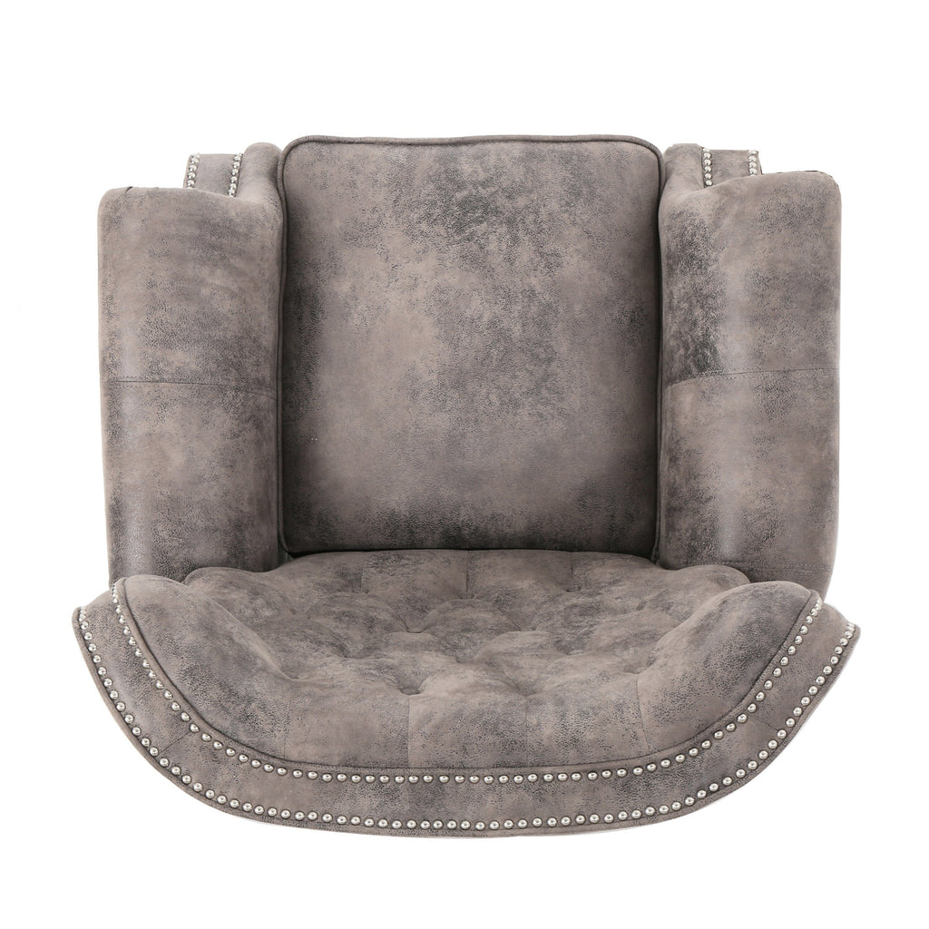 Fauteuil inclinable à dossier relevable avec accoudoirs roulés de Roomfitters, profitez d'un confort cocooning
