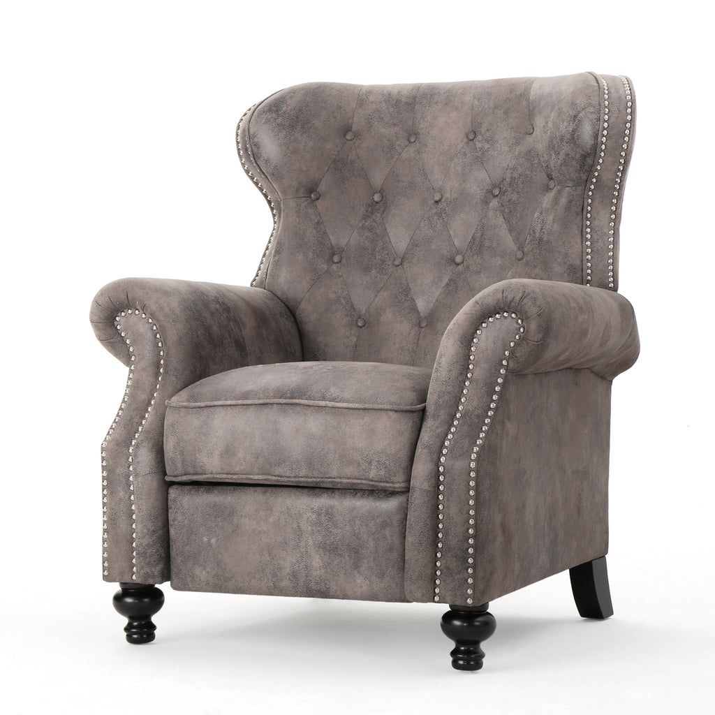 Fauteuil inclinable à dossier relevable avec accoudoirs roulés de Roomfitters, profitez d'un confort cocooning