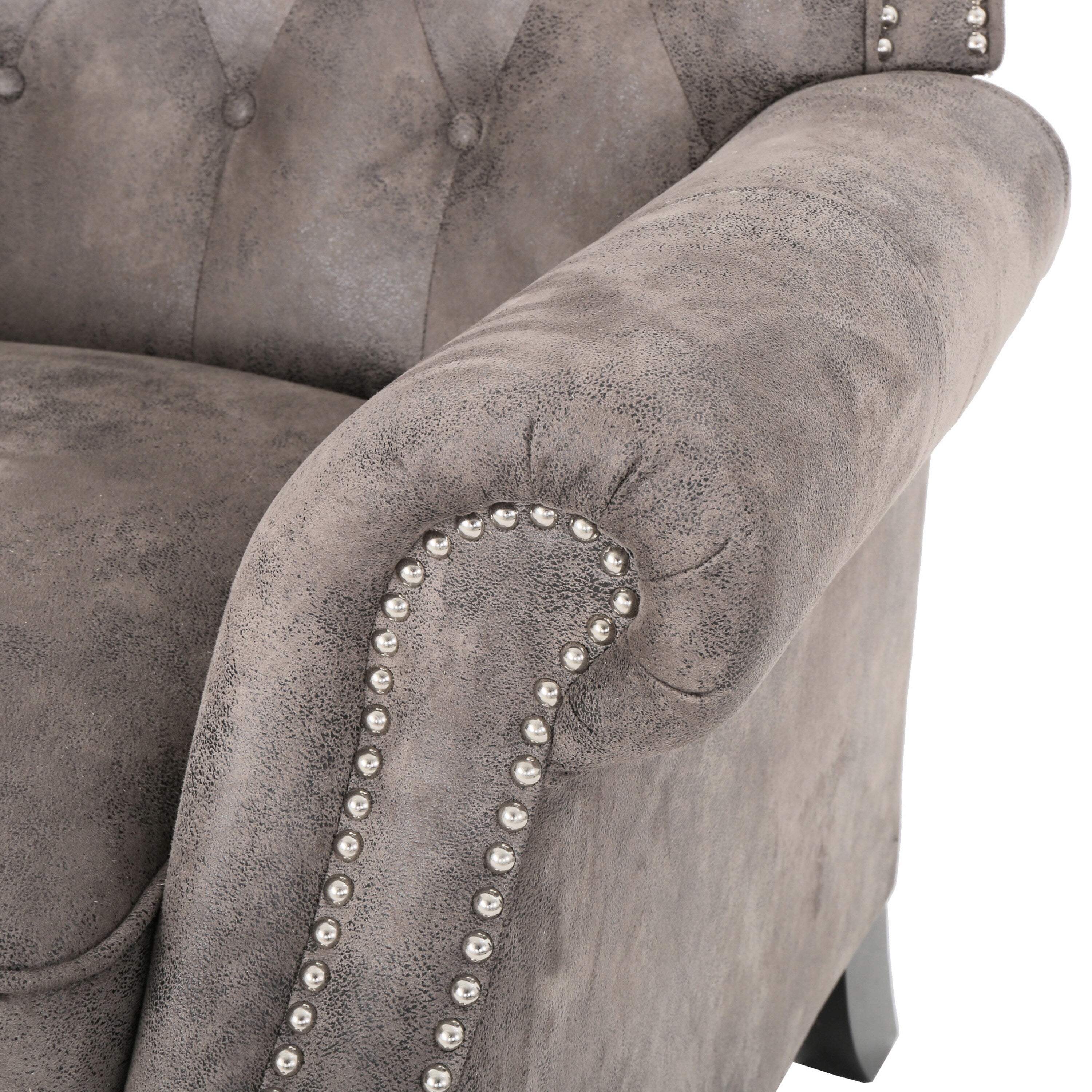 Fauteuil inclinable à dossier relevable avec accoudoirs roulés de Roomfitters, profitez d'un confort cocooning