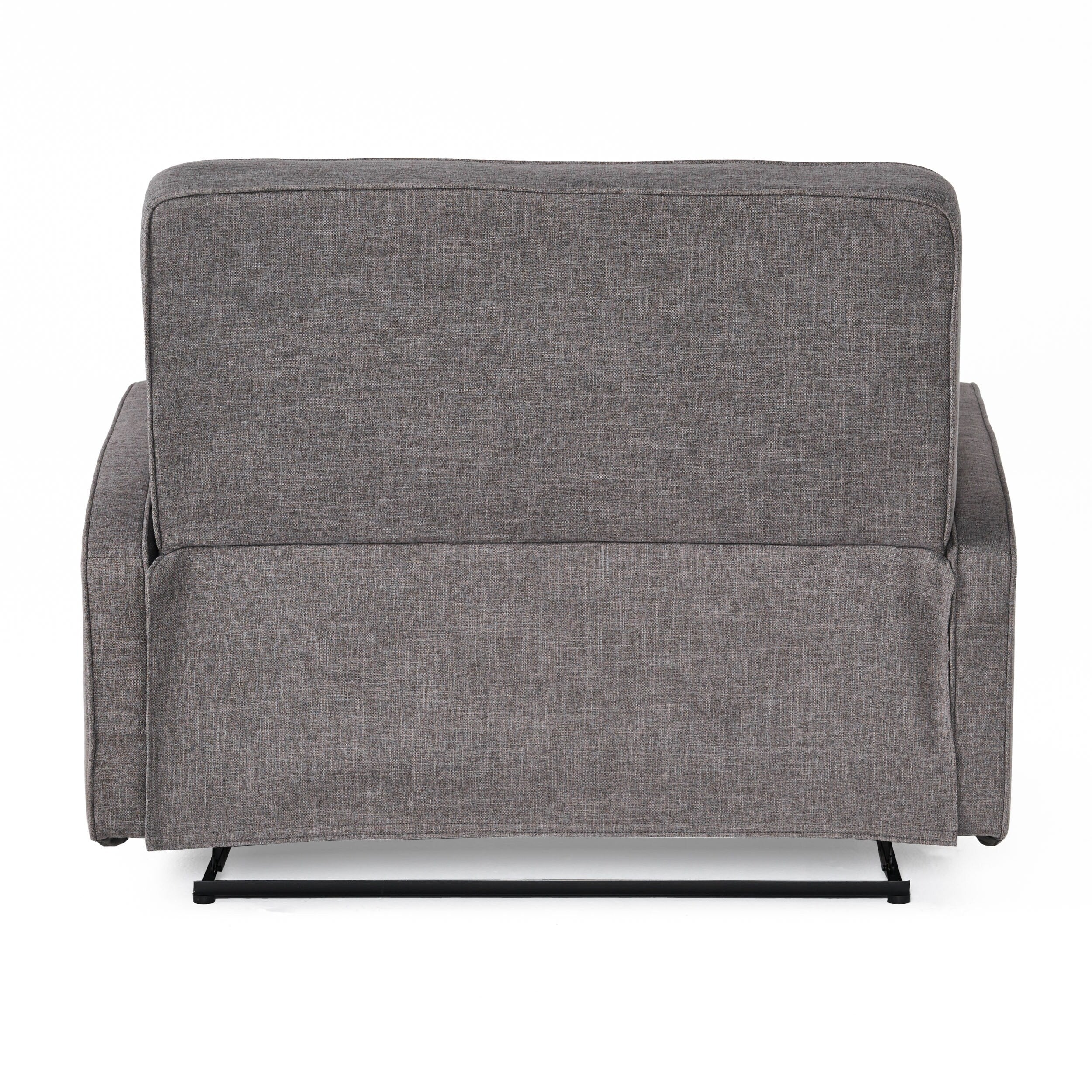 Causeuse capitonnée et rembourrée Roomfitters avec coussins confortables pour salon ou chambre, gris