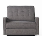 Causeuse capitonnée et rembourrée Roomfitters avec coussins confortables pour salon ou chambre, gris