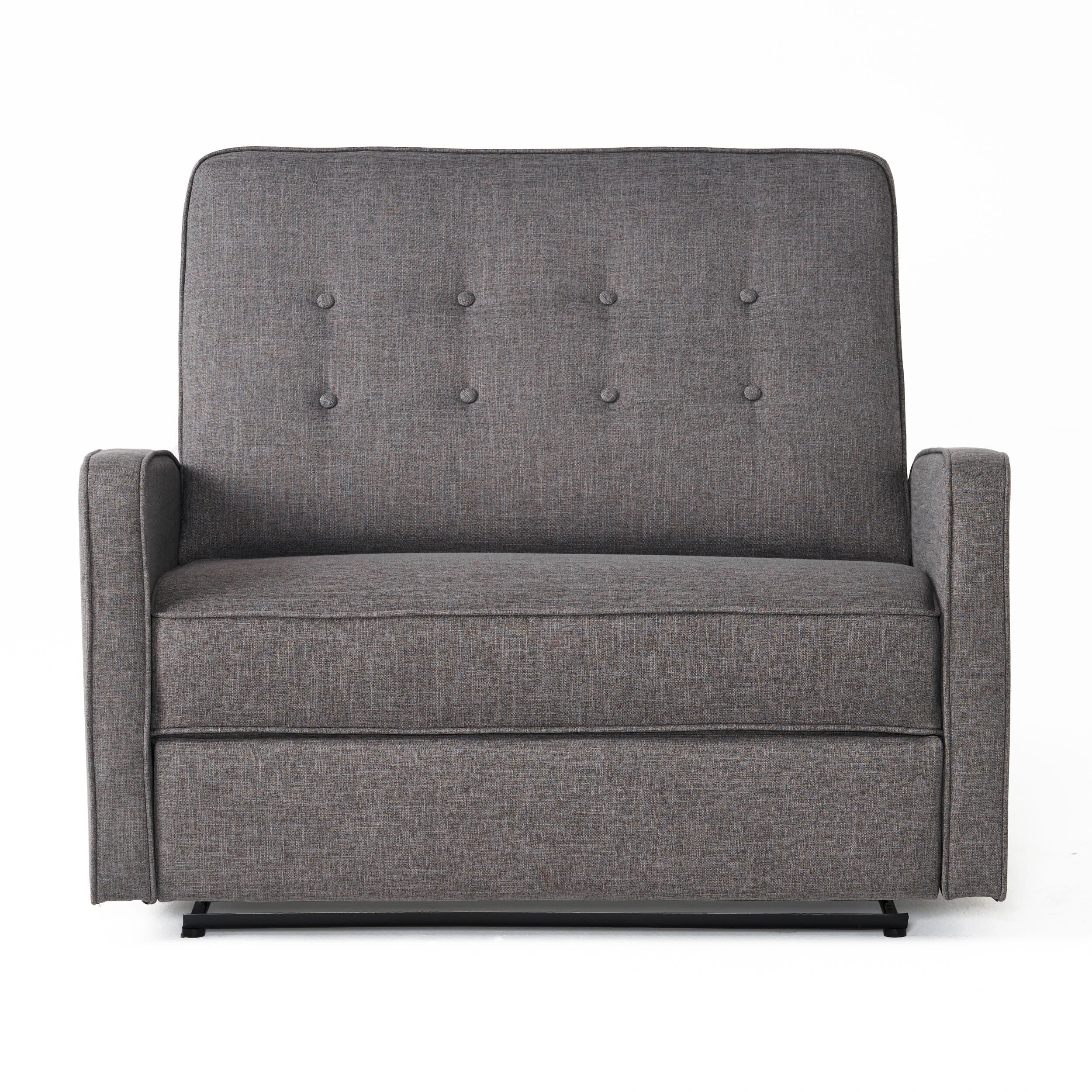 Causeuse capitonnée et rembourrée Roomfitters avec coussins confortables pour salon ou chambre, gris