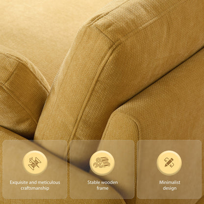 Fauteuil d'appoint surdimensionné en chenille avec coussins, fauteuil de salon rembourré et confortable pour le salon
