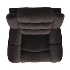 Fauteuil inclinable et planeur Roomfitters au design classique, en tissu peluche marron