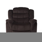 Fauteuil inclinable et planeur Roomfitters au design classique, en tissu peluche marron