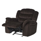 Fauteuil inclinable et planeur Roomfitters au design classique, en tissu peluche marron