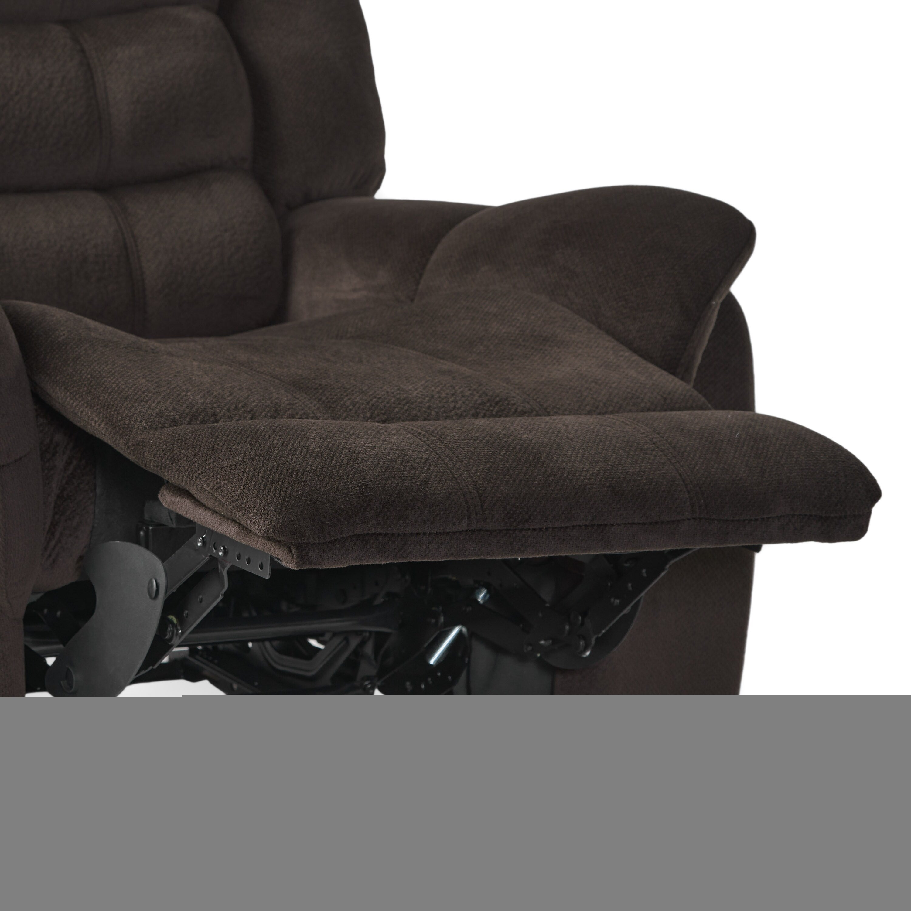Fauteuil inclinable et planeur Roomfitters au design classique, en tissu peluche marron