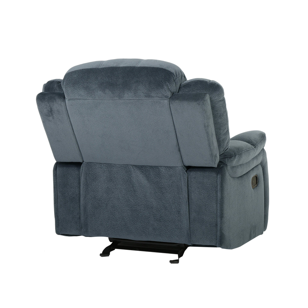 Fauteuil inclinable et planeur Roomfitters au design classique, en tissu peluche marron