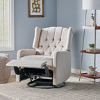 Fauteuil inclinable manuel au design classique de Roomfitters, pivotant à 360 degrés, idéal pour le salon