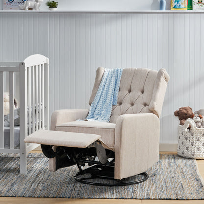 Fauteuil inclinable manuel au design classique de Roomfitters, pivotant à 360 degrés, idéal pour le salon
