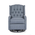 Fauteuil inclinable manuel au design classique de Roomfitters, pivotant à 360 degrés, idéal pour le salon