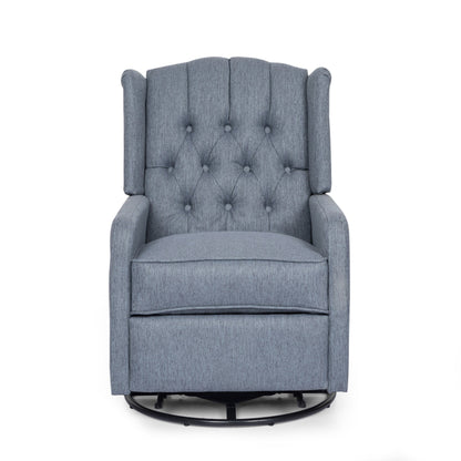 Fauteuil inclinable manuel au design classique de Roomfitters, pivotant à 360 degrés, idéal pour le salon