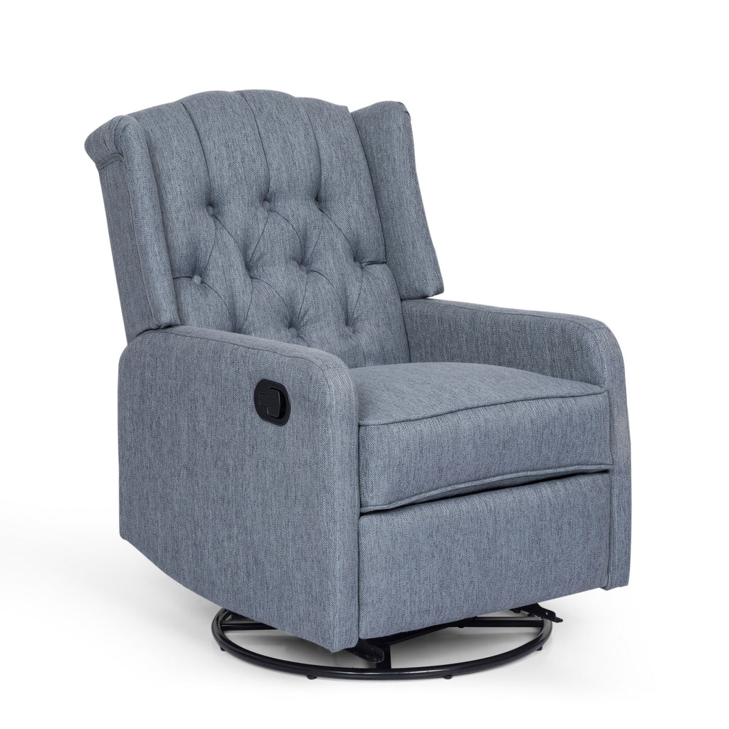 Fauteuil inclinable manuel au design classique de Roomfitters, pivotant à 360 degrés, idéal pour le salon