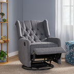 Fauteuil inclinable manuel au design classique de Roomfitters, pivotant à 360 degrés, idéal pour le salon