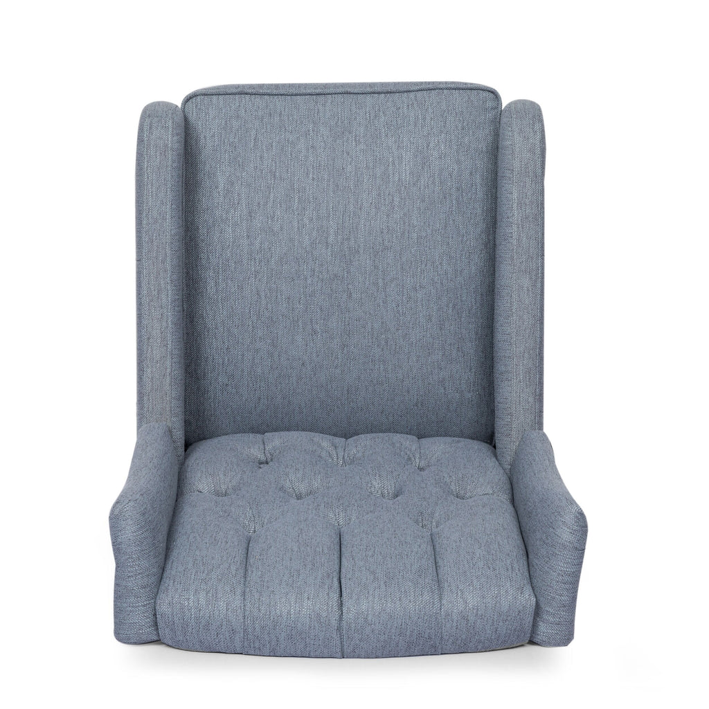 Fauteuil inclinable manuel au design classique de Roomfitters, pivotant à 360 degrés, idéal pour le salon