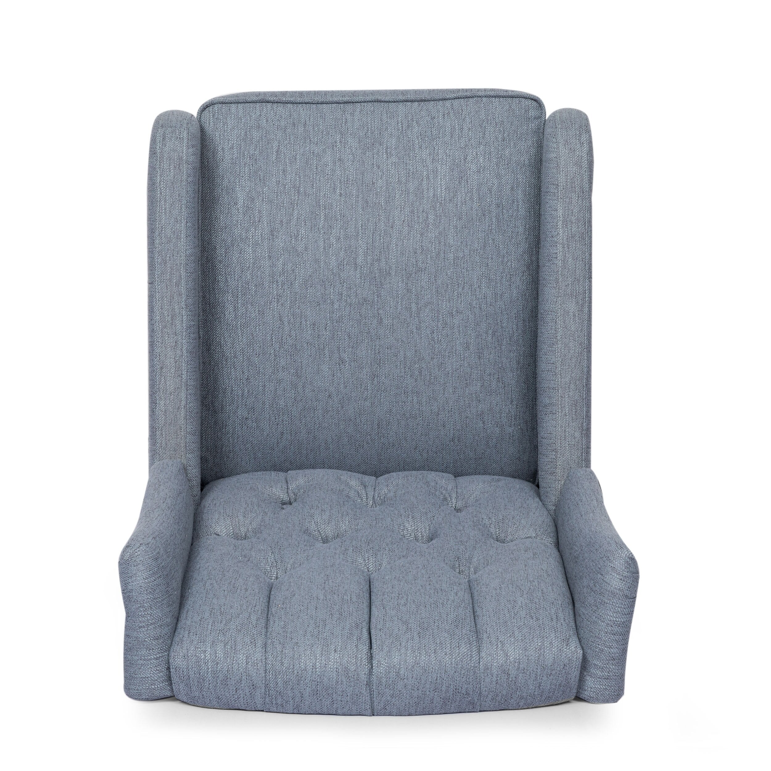 Fauteuil inclinable manuel au design classique de Roomfitters, pivotant à 360 degrés, idéal pour le salon