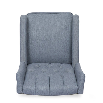 Fauteuil inclinable manuel au design classique de Roomfitters, pivotant à 360 degrés, idéal pour le salon