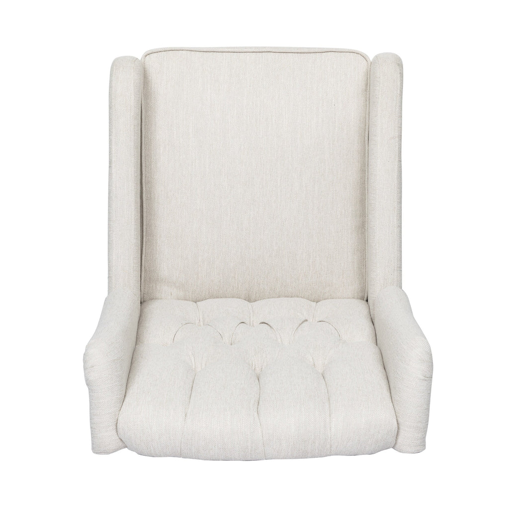 Fauteuil inclinable manuel au design classique de Roomfitters, pivotant à 360 degrés, idéal pour le salon