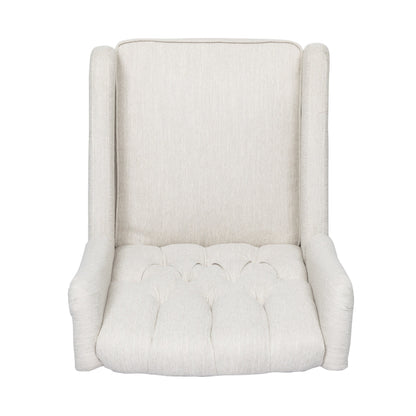 Fauteuil inclinable manuel au design classique de Roomfitters, pivotant à 360 degrés, idéal pour le salon