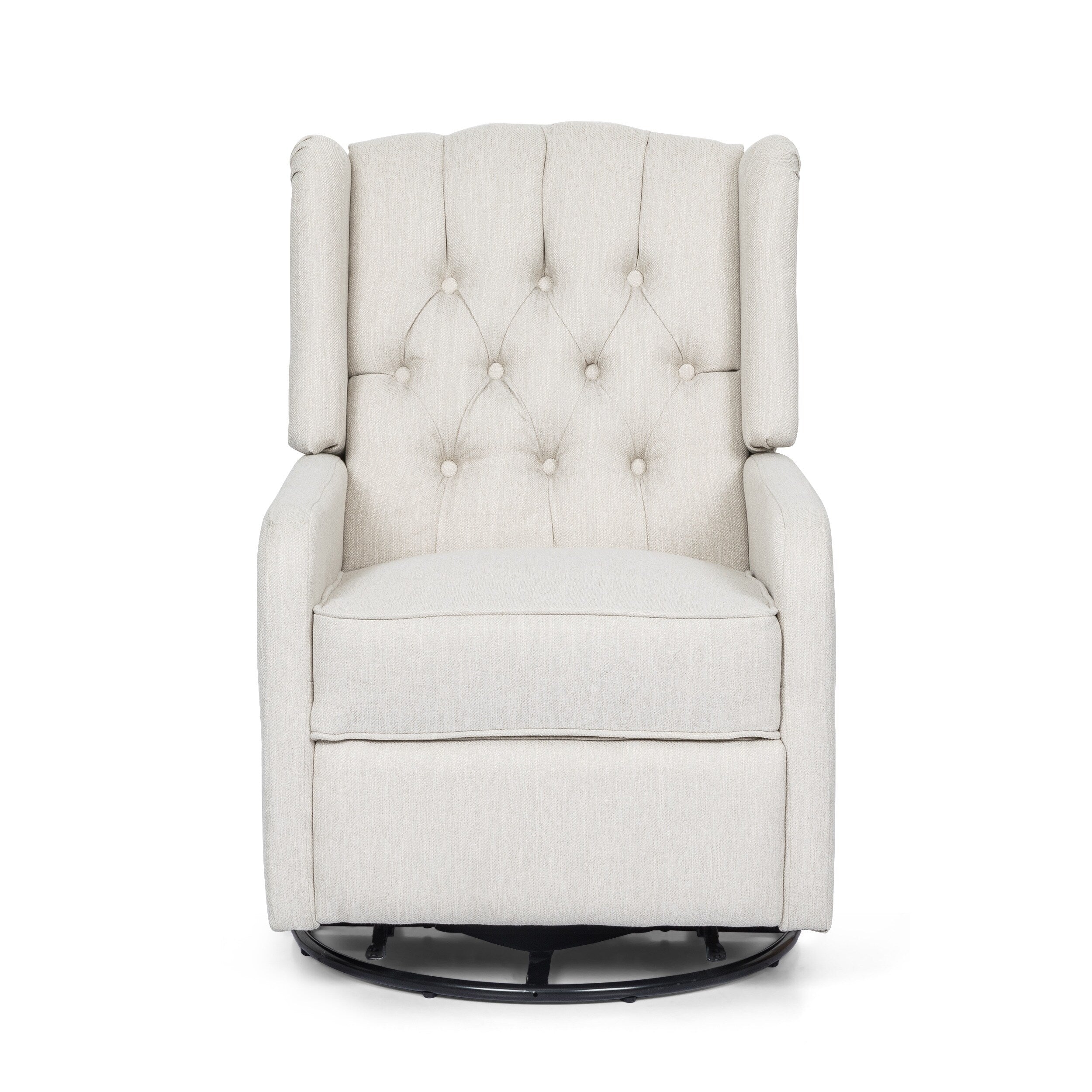 Fauteuil inclinable manuel au design classique de Roomfitters, pivotant à 360 degrés, idéal pour le salon