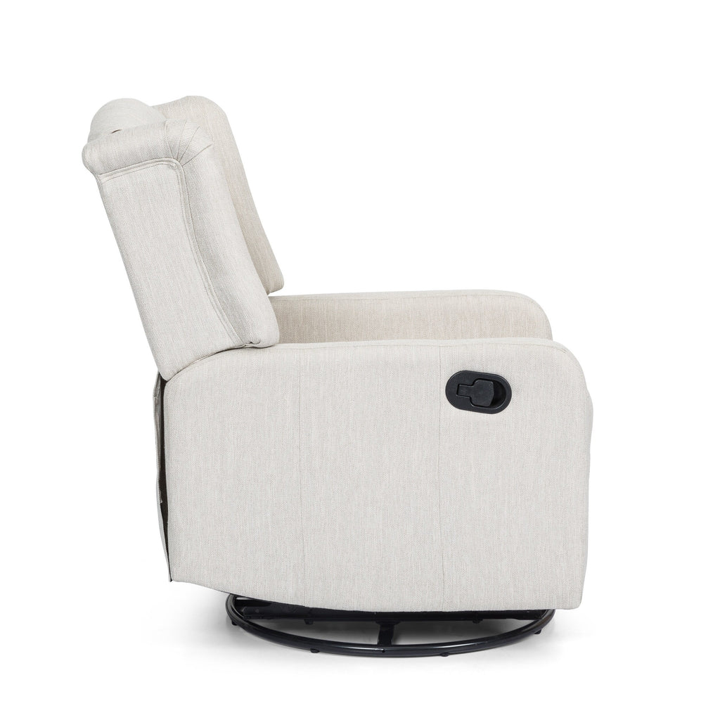 Fauteuil inclinable manuel au design classique de Roomfitters, pivotant à 360 degrés, idéal pour le salon