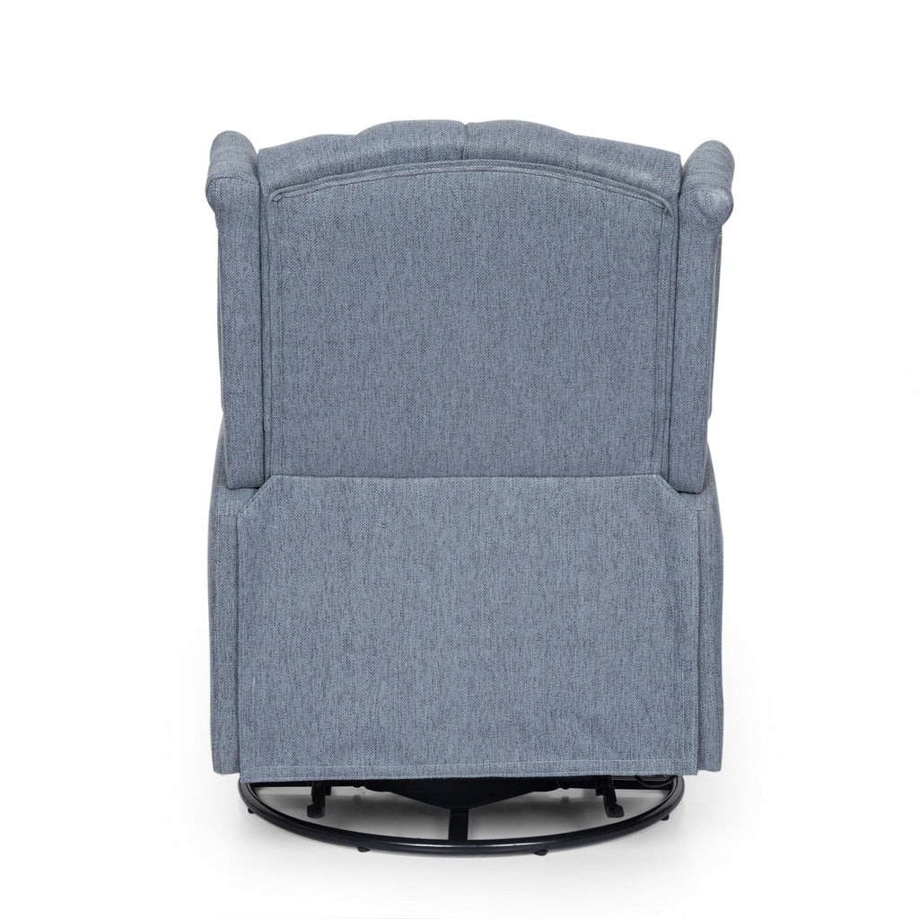 Fauteuil inclinable manuel au design classique de Roomfitters, pivotant à 360 degrés, idéal pour le salon