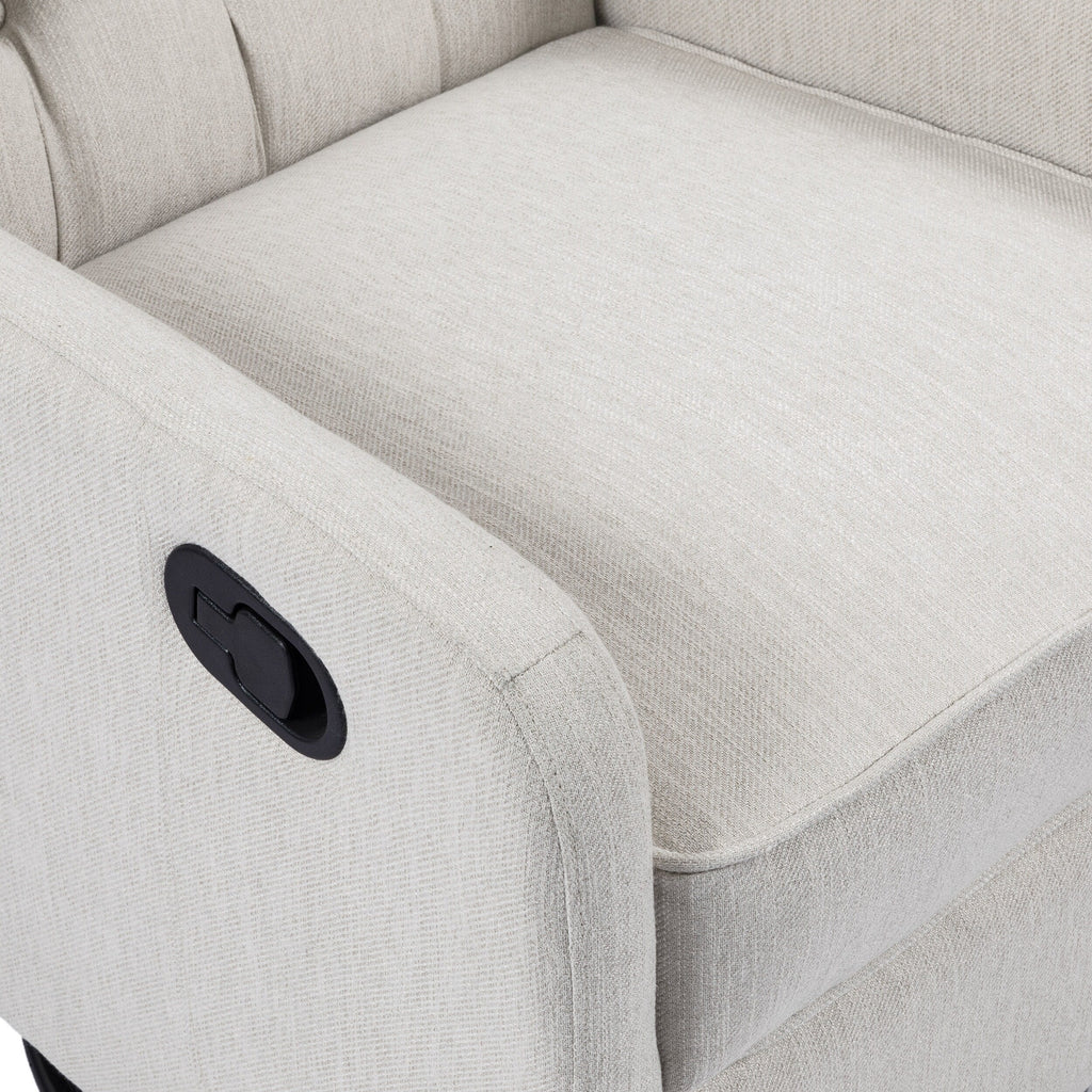 Fauteuil inclinable manuel au design classique de Roomfitters, pivotant à 360 degrés, idéal pour le salon