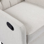 Fauteuil inclinable manuel au design classique de Roomfitters, pivotant à 360 degrés, idéal pour le salon