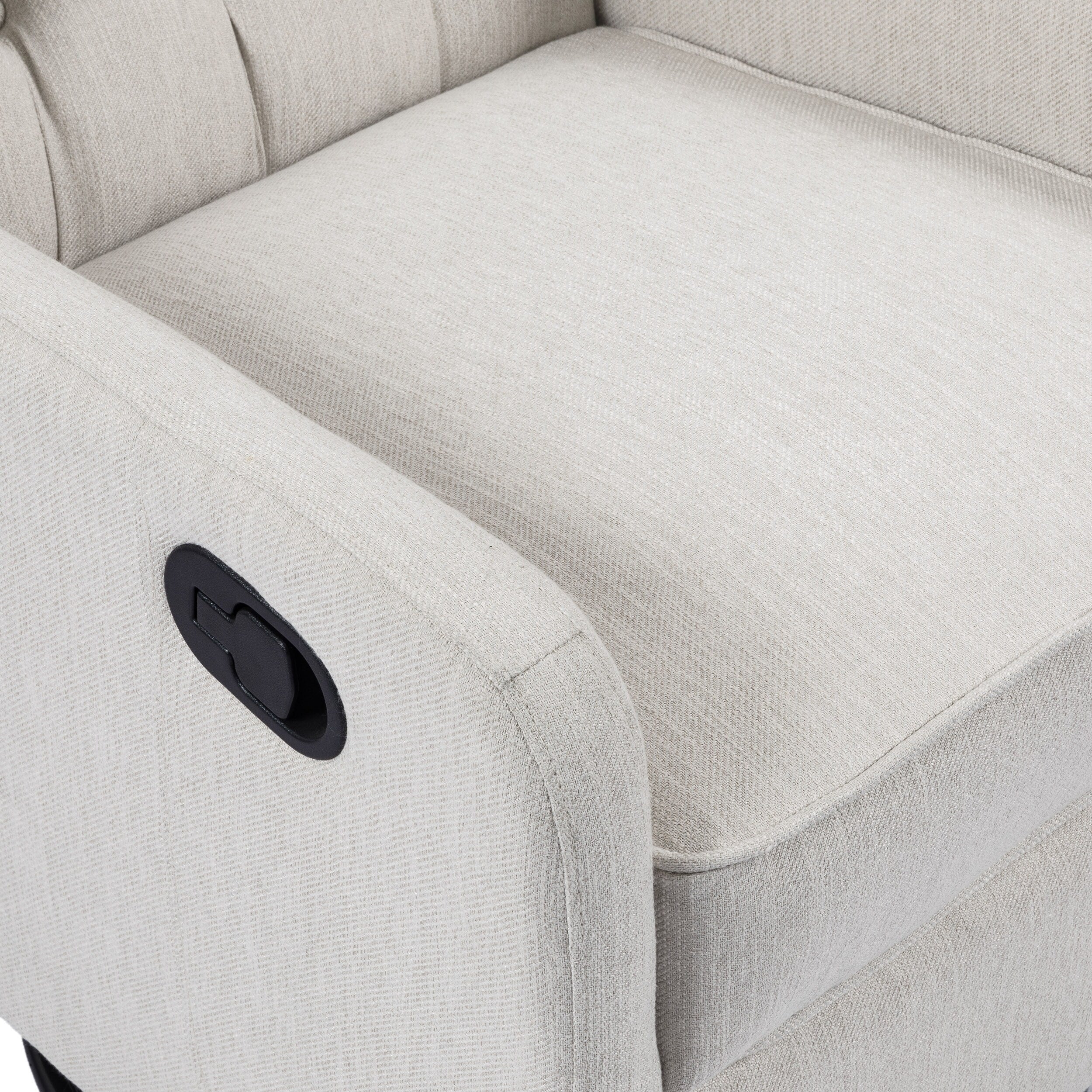 Fauteuil inclinable manuel au design classique de Roomfitters, pivotant à 360 degrés, idéal pour le salon