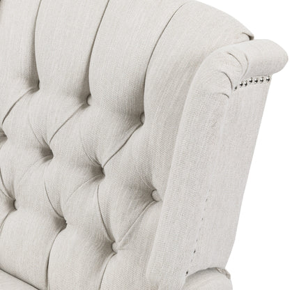 Fauteuil inclinable manuel au design classique de Roomfitters, pivotant à 360 degrés, idéal pour le salon