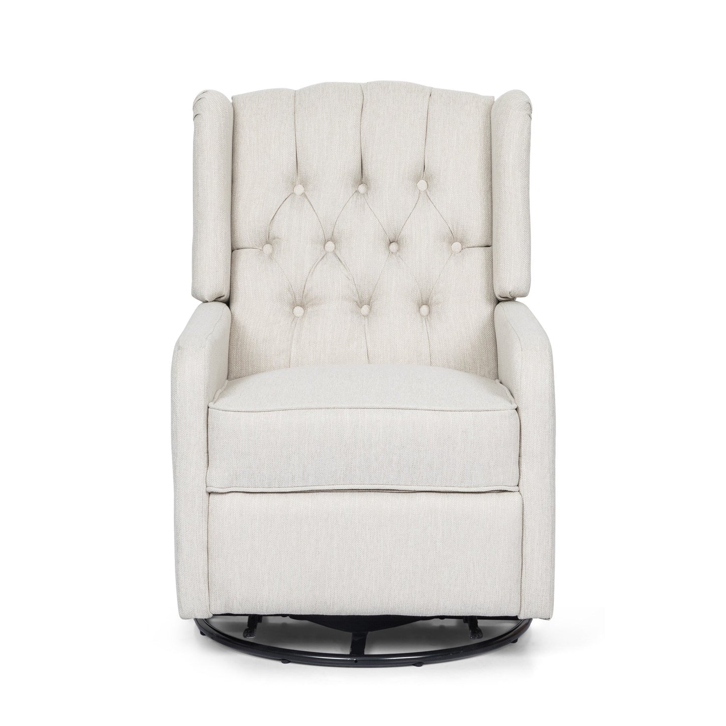 Fauteuil inclinable manuel au design classique de Roomfitters, pivotant à 360 degrés, idéal pour le salon