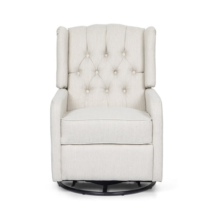 Fauteuil inclinable manuel au design classique de Roomfitters, pivotant à 360 degrés, idéal pour le salon