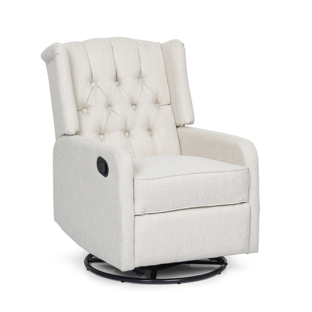 Fauteuil inclinable manuel au design classique de Roomfitters, pivotant à 360 degrés, idéal pour le salon