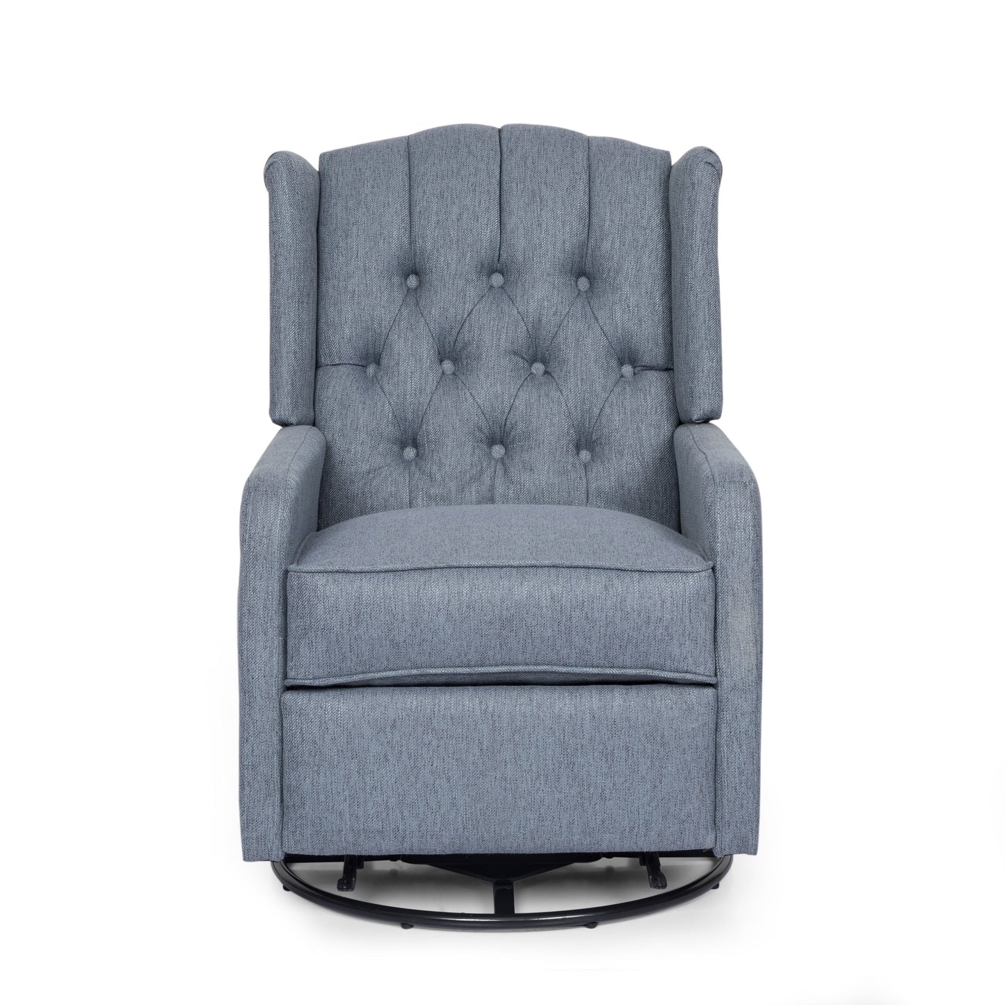 Fauteuil inclinable manuel au design classique de Roomfitters, pivotant à 360 degrés, idéal pour le salon