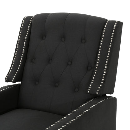 Fauteuil inclinable classique en tissu Roomfitters, élégant et confortable pour salon et chambre à coucher