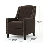 Fauteuil inclinable classique en tissu Roomfitters, élégant et confortable pour salon et chambre à coucher
