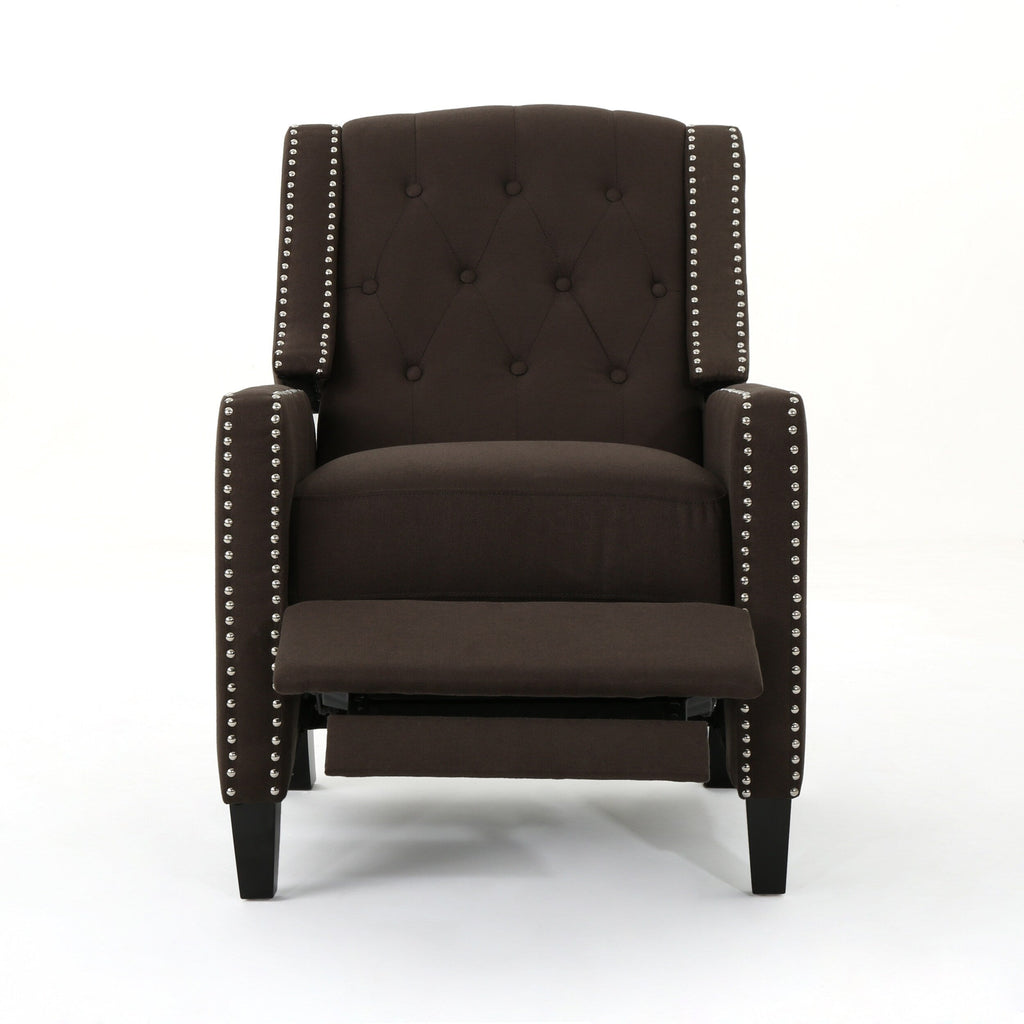 Fauteuil inclinable classique en tissu Roomfitters, élégant et confortable pour salon et chambre à coucher